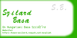 szilard basa business card